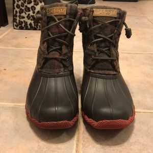 Sperry Duck Boot Plaid